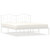 Bed Frame White Steel 72 x 84 in Bed Frame Rectangular Modern A949-373843