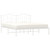 Bed Frame White Steel 72 x 84 in Bed Frame Rectangular Modern A949-373843