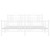 Bed Frame White Steel Double Bed Frame Rectangular A949-376397