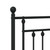 Bed Frame Black Powder-Coated Steel Full Bed Frame Rectangular A949-353554