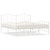 Bed Frame White Powder-Coated Steel 72 x 84 in Bed Frame A949-373861