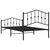 Bed Frame Black Powder-Coated Steel Twin Bed Frame Rectangular A949-373801