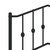 Bed Frame Black Powder-Coated Steel Twin Bed Frame Rectangular A949-373801