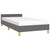 Bed Frame With Headboard Dark Grey 100% Polyester Twin XL A949-347451