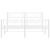 Metal Bed Frame White Powder-Coated Steel King Size A949-372346