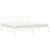 Bed Frame White Steel Full Bed Frame Rectangular Modern A949-374296