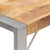 Dining Table Brown and Grey Solid Rough Mango Wood, Steel A949-321564