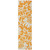 8' Runner Orange and White Floral Washable Non Skid Indoor Outdoor Runner Rug N270-562489
