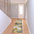 2' X 8' Yellow Gold Blue Grey Brown And Beige Abstract Power Loom Stain Resistant Runner Rug N270-508610