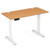 Electric Standing Desk with 3 Memory Height Settings and 2 Hanging Hooks & Cable Management-Natural B593-CB10607US