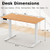Electric Standing Desk with 3 Memory Height Settings and 2 Hanging Hooks & Cable Management-Natural B593-CB10607US