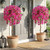 2 Pack Artificial Azalea Trees Faux Floral Plants with Vivid Blooming Flowers B593-HZ10604-2