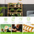 3-Tier Bamboo Foldable Plant Stand with Display Shelf Rack-Natural - Color: Natural D681-HZ10037NA