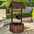 Outdoor Patio Garden Solid Wood Wishing Well Water Fountain with Pump Q280-GRWFP1243582935