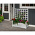 Outdoor White Vinyl Garden Planter Box with Trellis Q280-VCHPTW82861475
