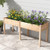 Fir Wood Outdoor Raised Garden Bed with Divider Panel and Drainage Holes-Natural - Color: Natural D681-GT4278NA