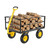 1400 Lbs Steel Garden Cart, Heavy Duty Pullable Garden Wagon Yard Cart, 2 in 1 Outdoor Metal Utilit E415-ZXHYTCHH1400QIBNMV0