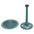 Outdoor Garden Green Pedestal Bird Bath Feeder B593-PS6502