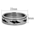 TK2926 - High polished (no plating) Stainless Steel Ring with Epoxy  in Jet A874-TK2926