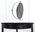 18" Circle Black Wood and Solid Wood Analog Wall Clock N270-516216