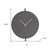 18" Circle Black Wood and Solid Wood Analog Wall Clock N270-516216