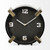 Black Gold Metal Round Desk Table Clock N270-376242