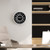 13.5/17.5 Inch Silent Wall Clock with Silver Frame-S - Color: Black - Size: S D681-ES10289-S