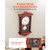 Grandfather Clock, 18 in Classic Vintage Pendulum Clock, Pine Wood & MDF Wall Clocks with Quartz Mo E415-ZFZSM18INCHS0BGWV001V0