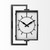 Rectangular Large Black Industrial Style Wall Clock N270-376249