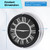 13.5/17.5 Inch Silent Wall Clock with Silver Frame-L - Color: Black - Size: L D681-ES10289-L
