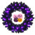24 Inch Pre-lit Halloween Wreath with 35 Purple LED Lights B593-CM23476