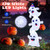 4 FT Lighted Standing Halloween Decoration Stacked Ghosts with 120 LED Lights - Color: White D681-CM24773US