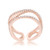 Marina 0.5ct CZ Rose Gold Abstract Cuff Ring R599-R08491A-C01