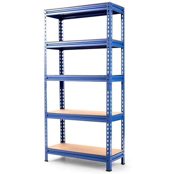 Heavy Duty 60 inch Adjustable 5-Shelf Metal Storage Rack in Navy Blue Q280-BTAAB6088