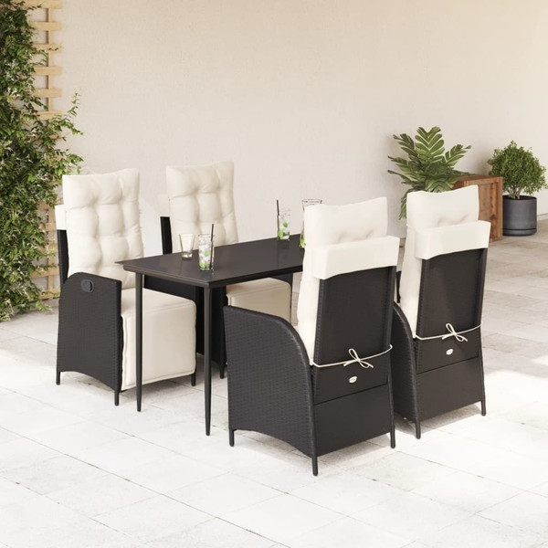 Garden Dining Set Black, Cream White A949-3213380