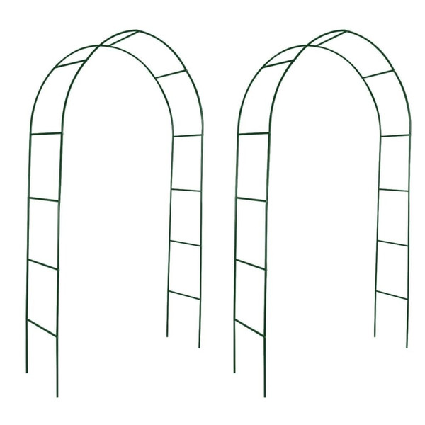 Garden Arch Dark Green Iron 2 pieces Durable Garden Arch A949-40776
