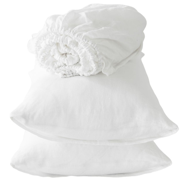 Four Piece Ivory Linen Sheet Set N270-520737