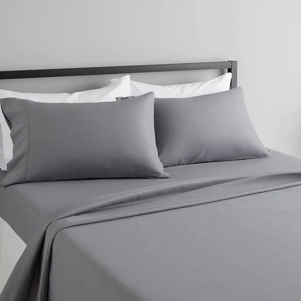 King size Silver Grey 100-Percent Egyptian Cotton 1000 Thread Count Sheet Set Q280-KNSVECS5839142
