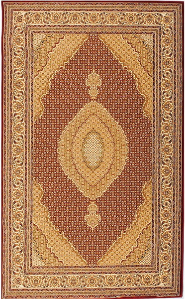 4' X 6' Red and Beige Oriental Power Loom Area Rug N270-395323
