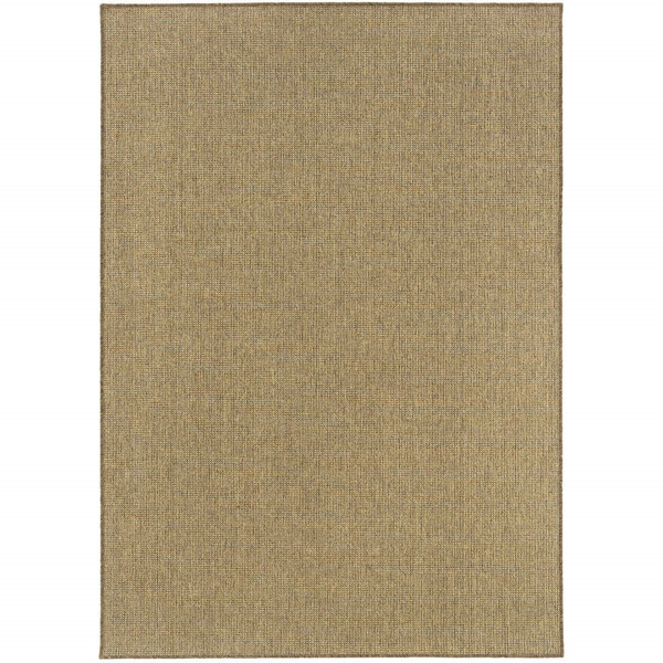 8' X 11' Tan Stain Resistant Indoor Outdoor Area Rug N270-506898