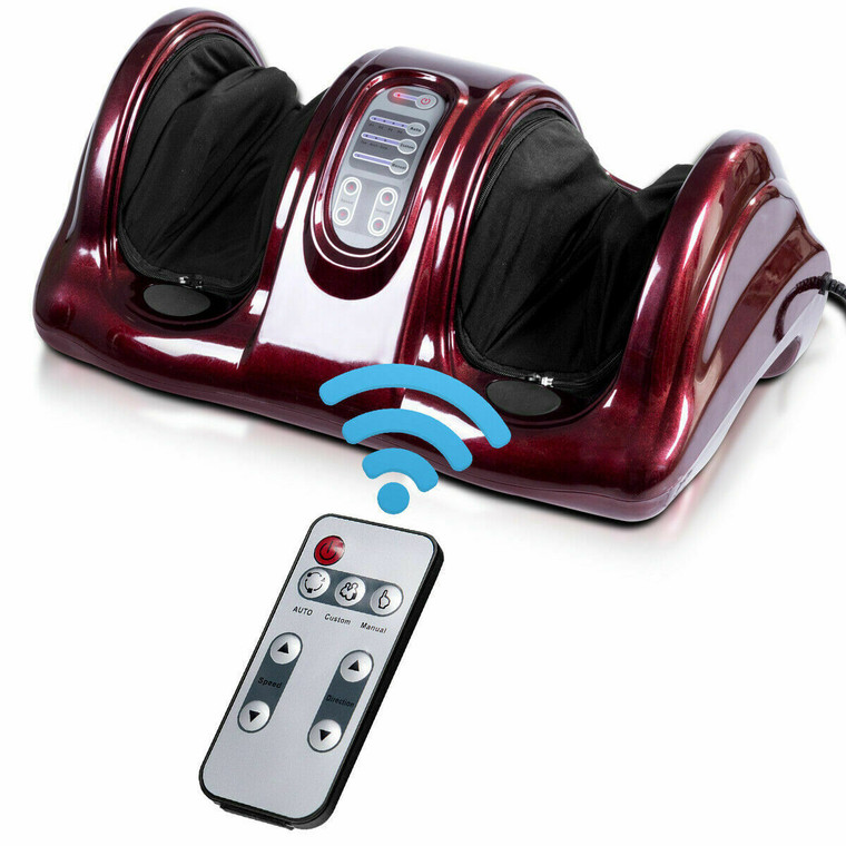 Therapeutic Shiatsu Foot Massager with High Intensity Rollers-Dark Red - Color: Dark Red D681-HW50807RE