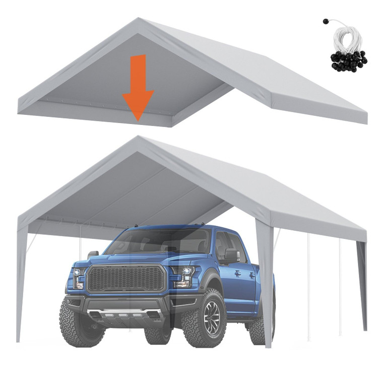 Carport Replacement Canopy Cover 13 x 20 ft, Garage Top Tent Shelter Tarp Heavy-Duty Waterproof & U E415-CKPB13X20FTH5KUZ0V0