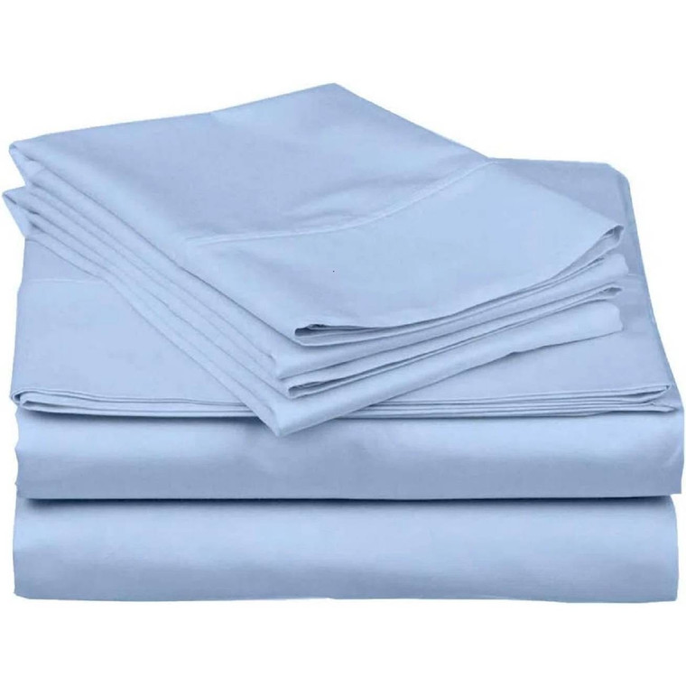 Full Blue 100-Percent Egyptian Cotton 1000 Thread Count 4-Piece Sheet Set Q280-FBLECS945281462