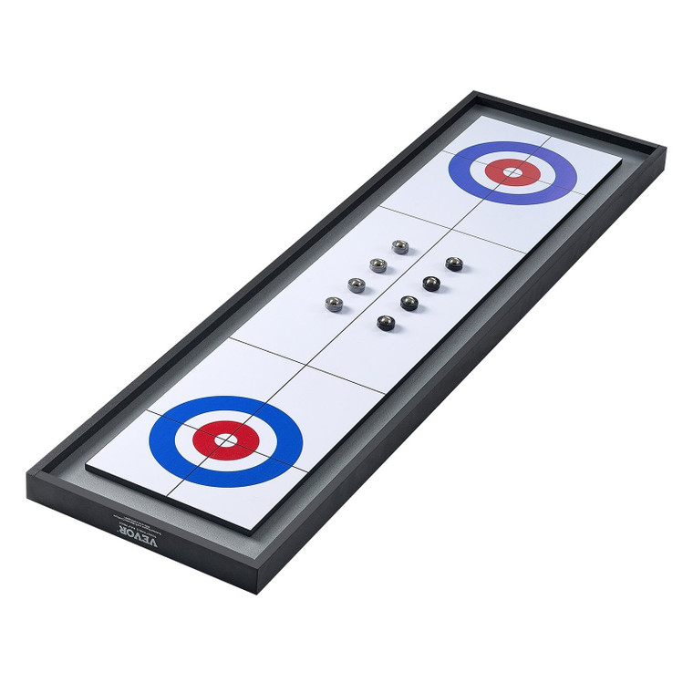  Shuffleboard and Curling 2 in 1 Board Games, 45" Portable Tabletop Set, Two Sided Tabletop Shuffle E415-PBKSHZ45YC00CUSJXV0