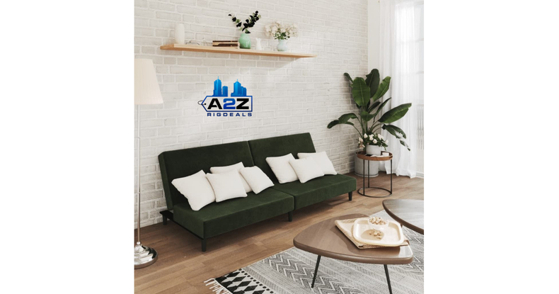 Upgrade Your Living Space with a Modern Green Convertible Sofa Bed