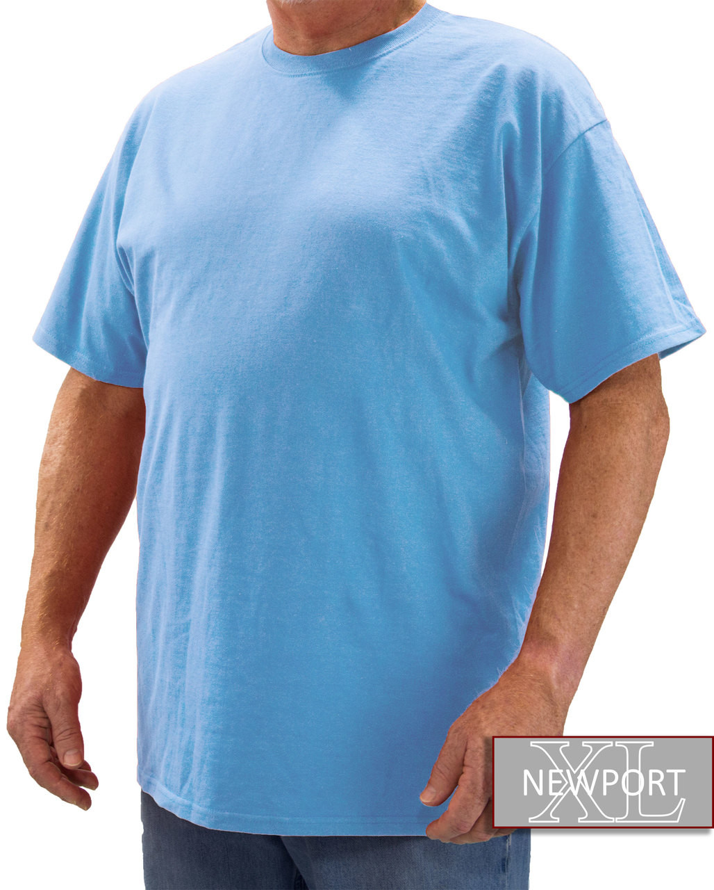 NewportXL Short Sleeve T-Shirt 4XL LIGHT BLUE #453L