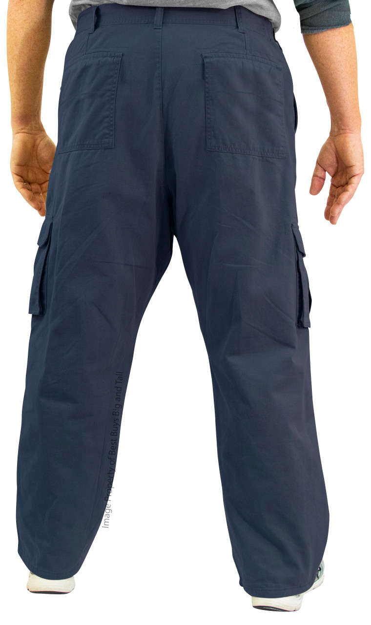 ROCXL Big and Tall Men's Navy Cargo Pants