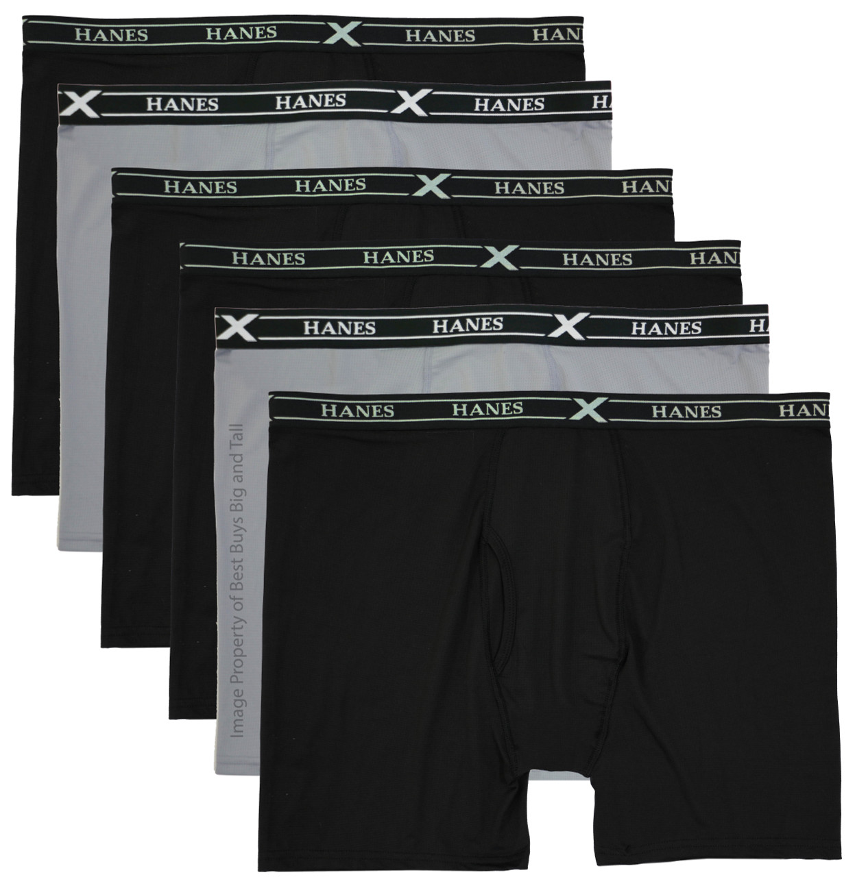 Big Men's X-Temp Air Boxer Briefs 6-Pack