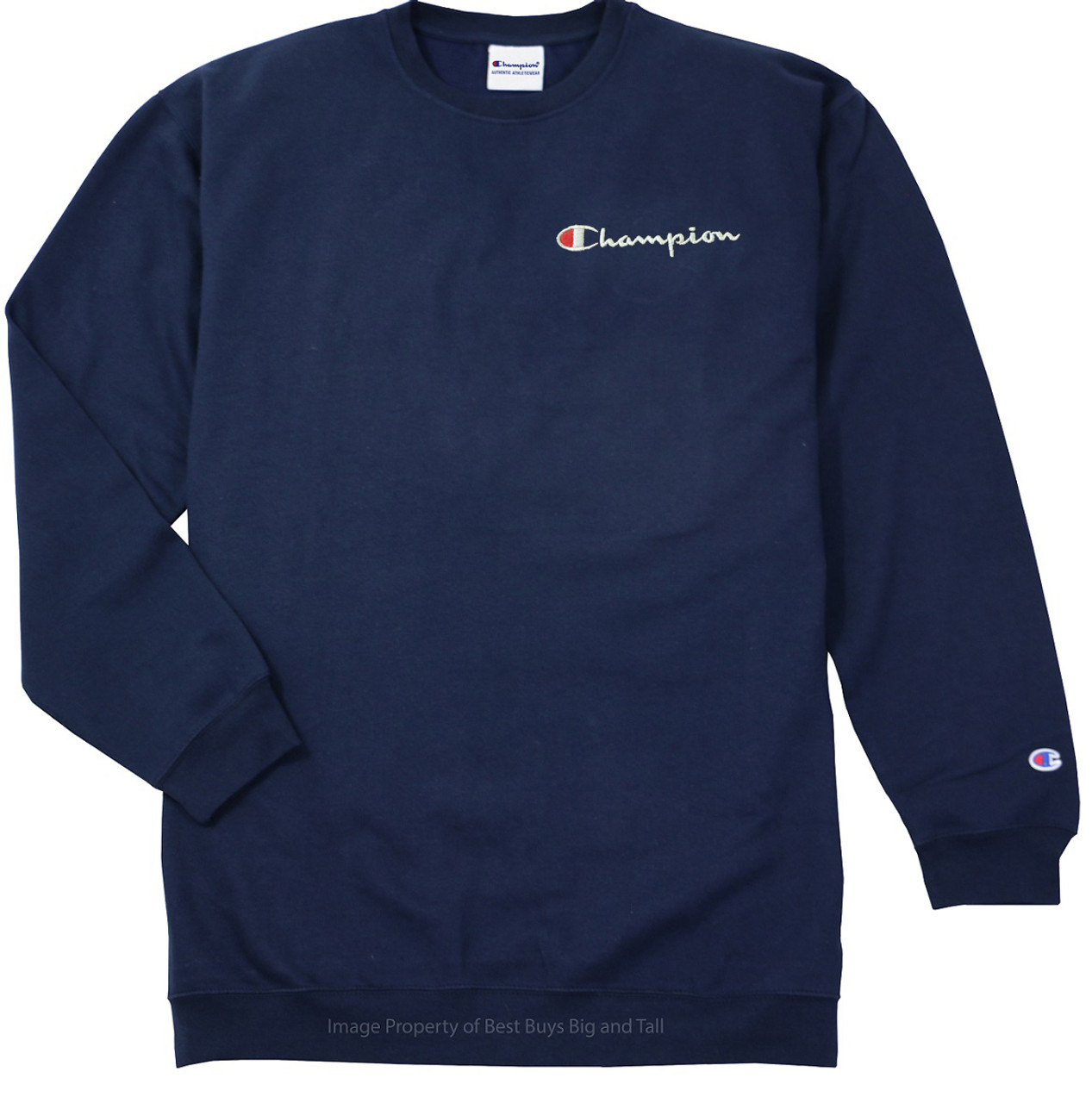 Champion Fleece Crewneck Sweatshirt Midweight NAVY 910B