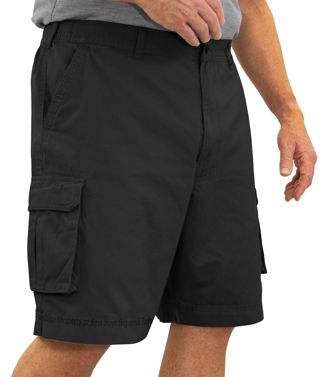 ROCXL Big & Tall Men's Cargo Pants Expandable Waist 100% Cotton Sizes 42 -  68